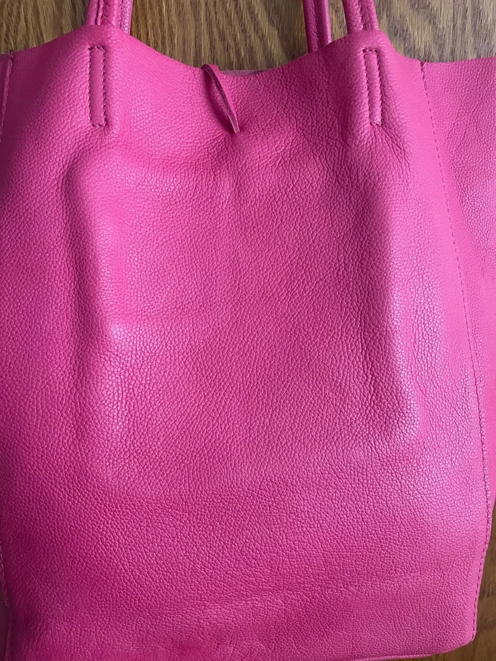Borse in Pelle Pink Pebbled Leather Tote Bag